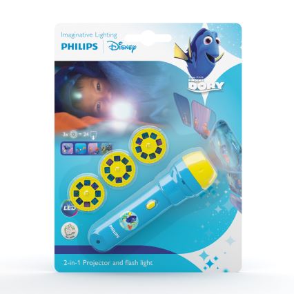 Philips 71788/90/16 - LED Kinder zaklamp projector DISNEY DORY LED/3xLR44