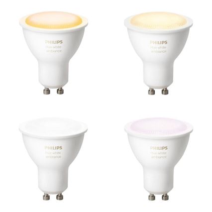 LED Lamp dimbaar RGB Philips Hue WHITE AMBIANCE 1xGU10/5,5W/230V 