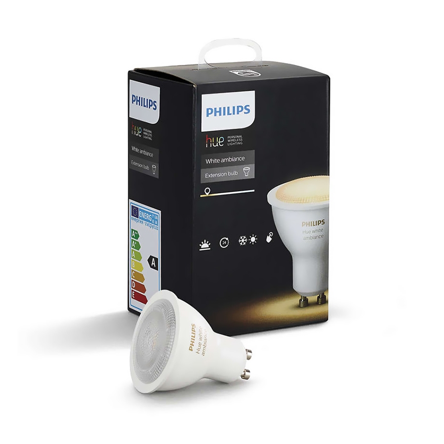 LED Lamp dimbaar RGB Philips Hue WHITE AMBIANCE 1xGU10/5,5W/230V 
