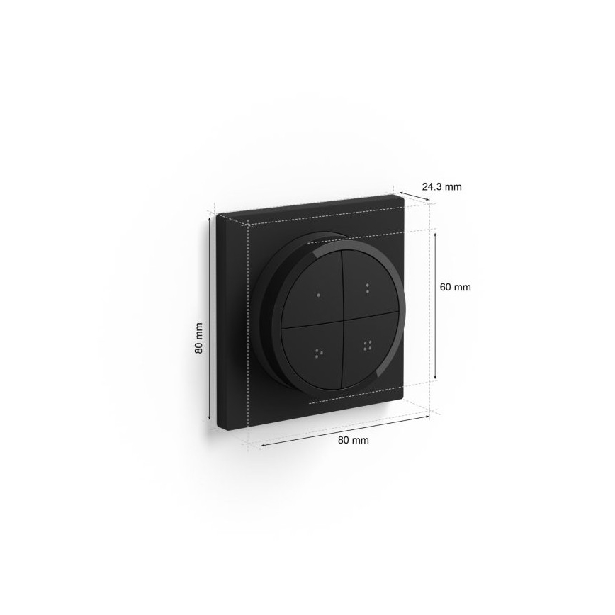 Philips - Afstandsbediening met Schakelaar Hue TAP 1xCR2032 zwart