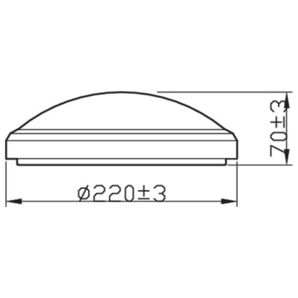 Philips - Badkamer LED Plafond Lamp DORIS LED/6W/230V 2700K IP54 zwart