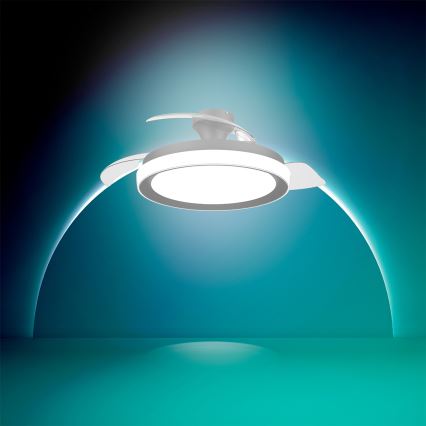 Philips - BLISS dimbare LED-plafondlamp met ventilator, 35W/230V, zwart + afstandsbediening