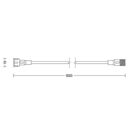 Philips - Buiten verlengkabel 5m IP67