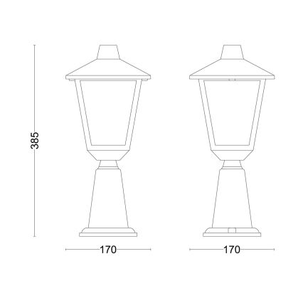 Philips - Buitenlamp KINNO 1xE27/25W/230V IP44