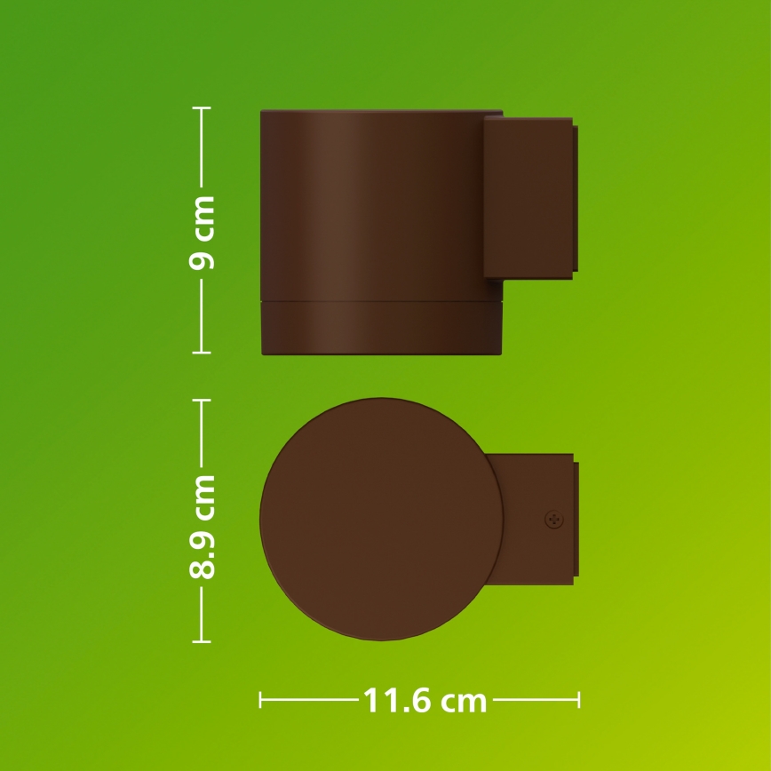 Philips - Buitenwandlamp FYLX 1xGU10/5W/230V bruin IP44