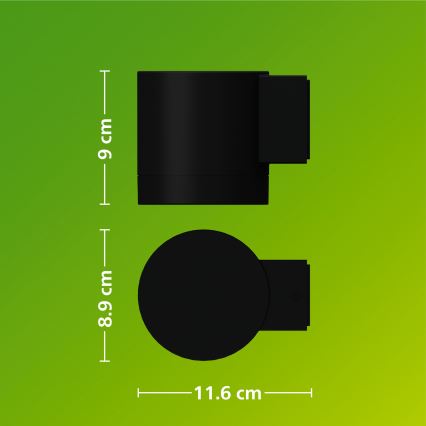 Philips - Buitenwandlamp FYLX 1xGU10/5W/230V zwart IP44