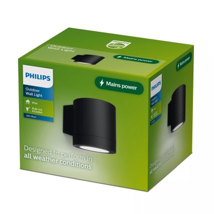 Philips - Buitenwandlamp FYLX 1xGU10/5W/230V zwart IP44