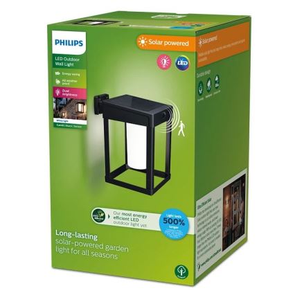 Philips - LED Solar Wandlamp met bewegings- en schemersensor CAMILL LED/1,4W/3,7V 2000 mAh IP44