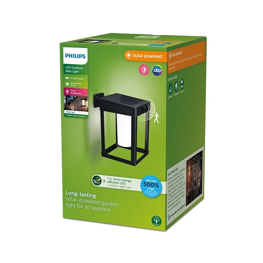 Philips - LED Solar Wandlamp met bewegings- en schemersensor CAMILL LED/1,4W/3,7V 2000 mAh IP44