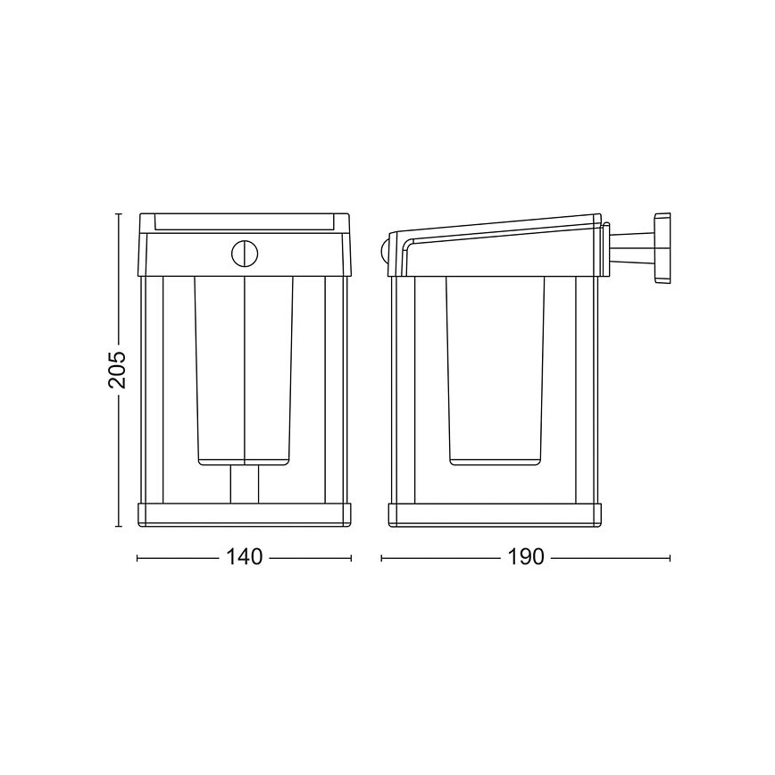 Philips - LED Solar Wandlamp met bewegings- en schemersensor CAMILL LED/1,4W/3,7V 2000 mAh IP44