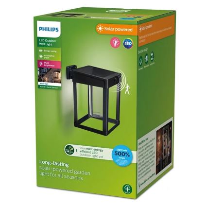 Philips - LED Solar Wandlamp met bewegings- en schemersensor CAMILL LED/1,4W/3,7V 2000 mAh IP44