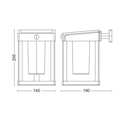 Philips - LED Solar Wandlamp met bewegings- en schemersensor CAMILL LED/1,4W/3,7V 2000 mAh IP44