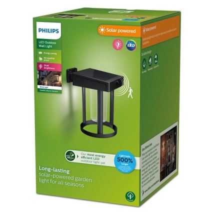 Philips - LED Solar Wandlamp met bewegings- en schemersensor CAMILL LED/1,4W/3,7V 2000 mAh IP44