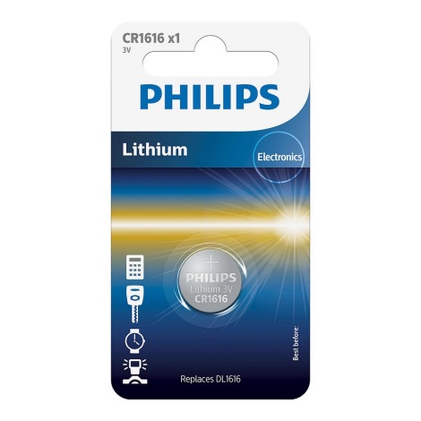Philips CR1616/00B - Lithium knoopcel batterij CR1616 MINICELLS 3V 52mAh