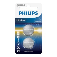 Philips CR2032P2/01B - 2 st. Lithium knoopcel batterij CR2032 MINICELLS 3V 240mAh