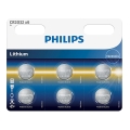 Philips CR2032P6/01B - 6 stuks Lithium knoopcelbatterij CR2032 MINICELLS 3V 240mAh