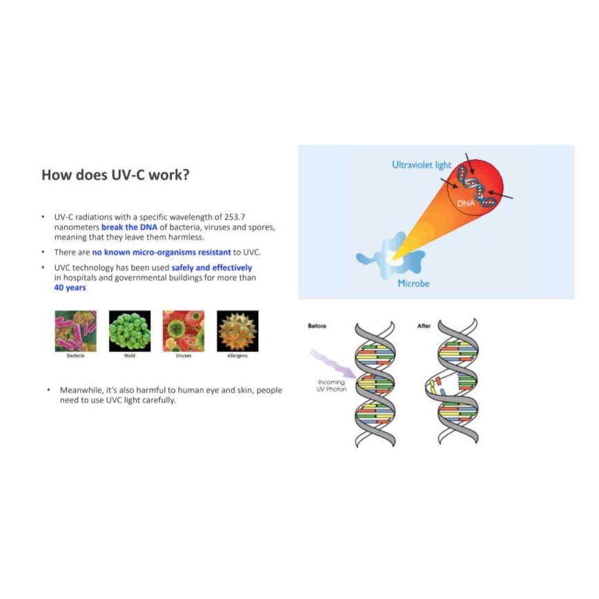 Philips - Desinfecterende en kiemdodende lamp met sensor UV-C/24W/230V
