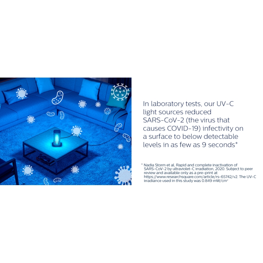 Philips - Desinfecterende en kiemdodende lamp met sensor UV-C/24W/230V