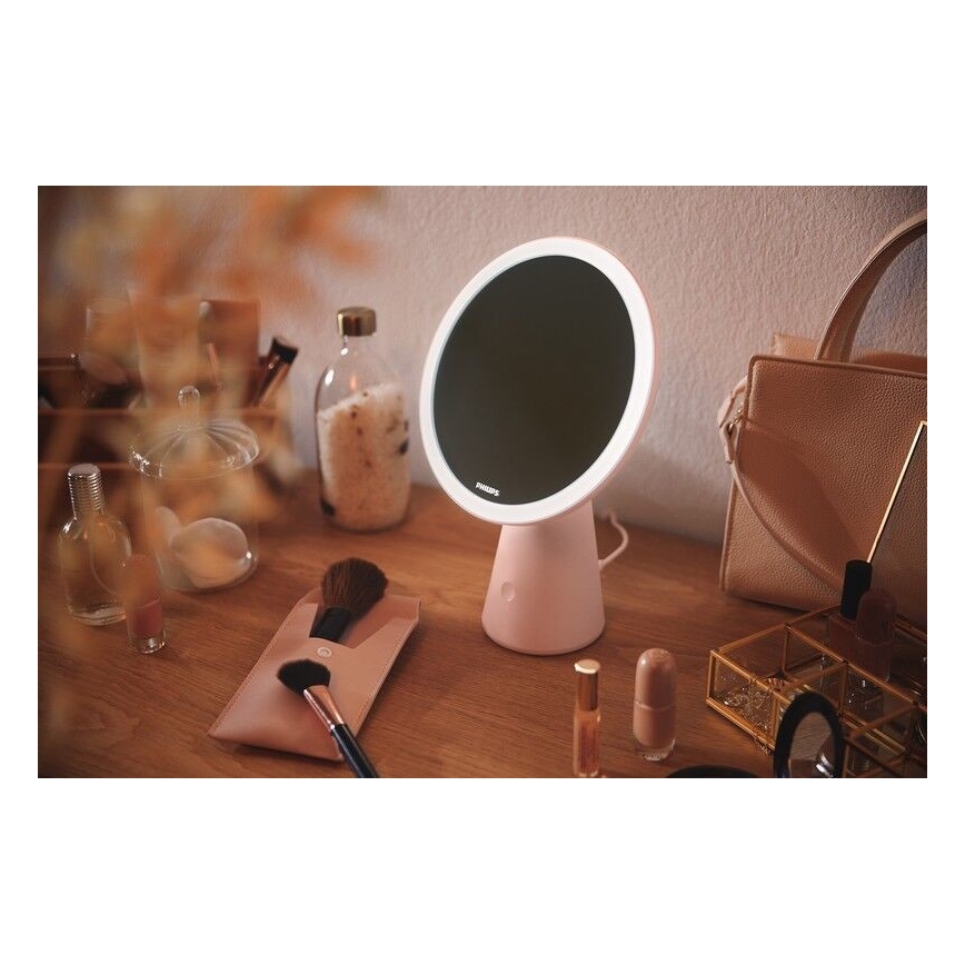 Philips - Dimbaar cosmetisch spiegel met LED-verlichting MIRROR LED/4,5W/5V