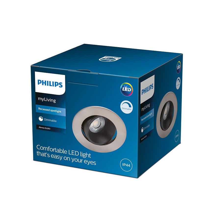 Philips - Dimbare LED Badkamer Lamp ABROSA 1xLED/9W/230V IP44