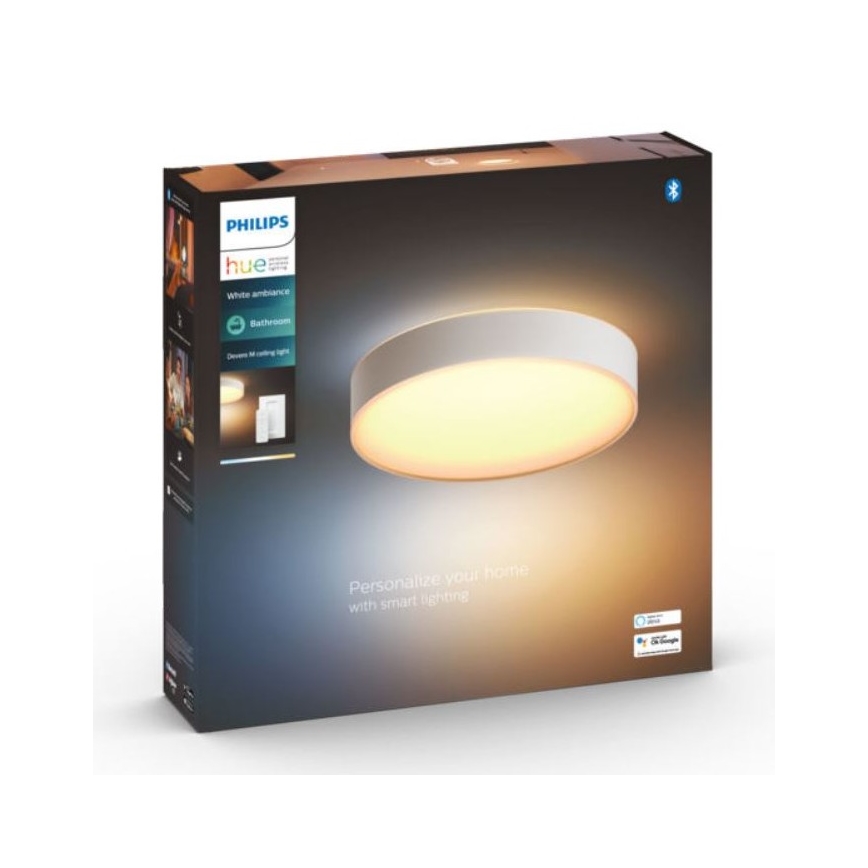 Philips - Dimbare LED Badkamer Lamp Hue DEVERE LED/19,2W/230V IP44 d. 381 mm 2200-6500K + afstandsbediening