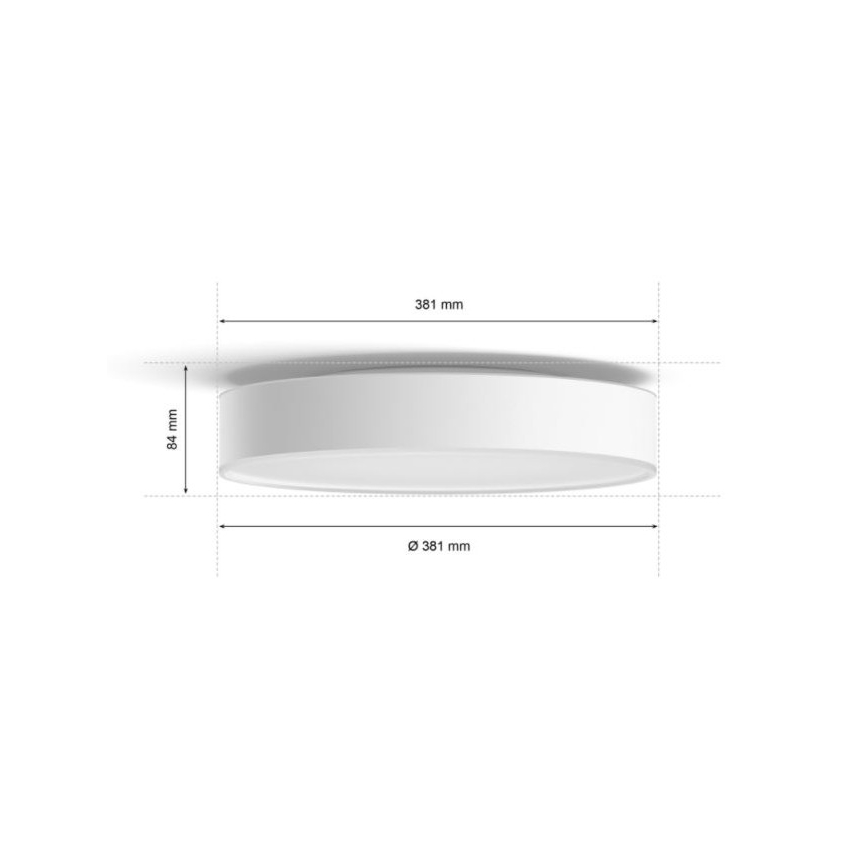 Philips - Dimbare LED Badkamer Lamp Hue DEVERE LED/19,2W/230V IP44 d. 381 mm 2200-6500K + afstandsbediening