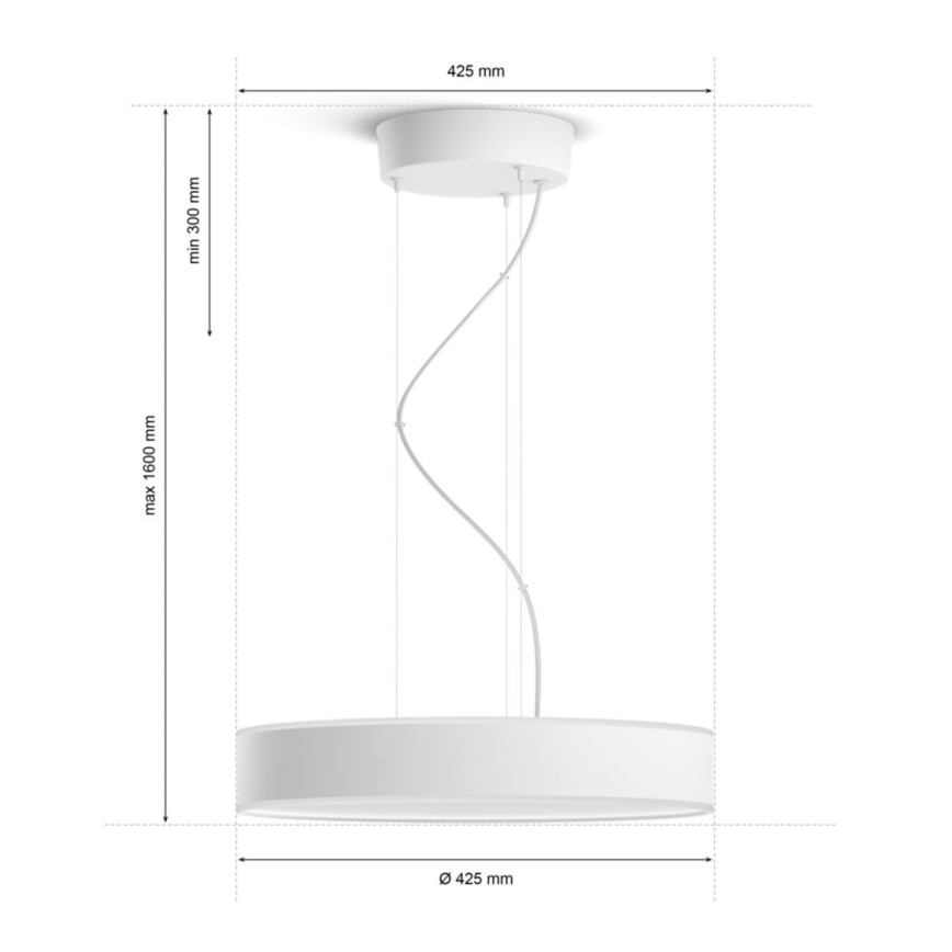 Philips - Dimbare LED hanglamp aan een koord Hue LED/33,5W/230V 2200-6500K wit + afstandsbediening