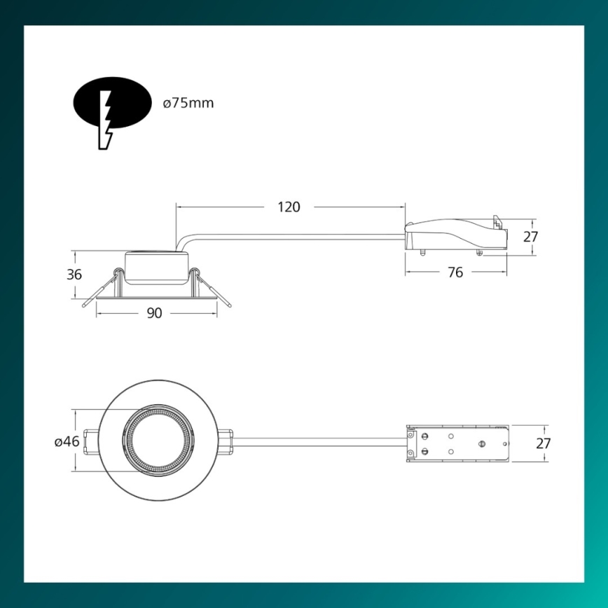 Philips - LED-dimbare inbouwspot CILANTRO LED/5W/230V 4000K wit