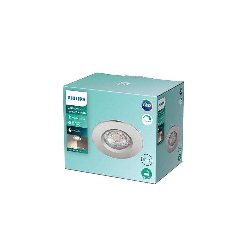 Philips - Dimbare LED-inbouwspot voor badkamer DIVE LED/5W/230V IP65