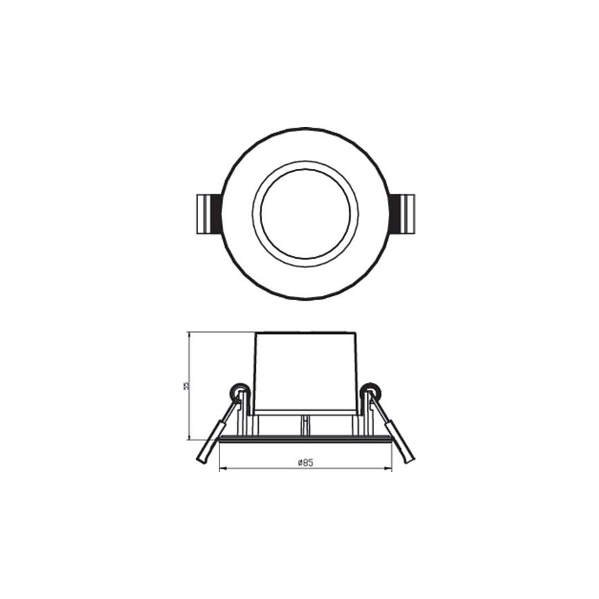 Philips - Dimbare LED-inbouwspot voor badkamer DIVE LED/5W/230V IP65
