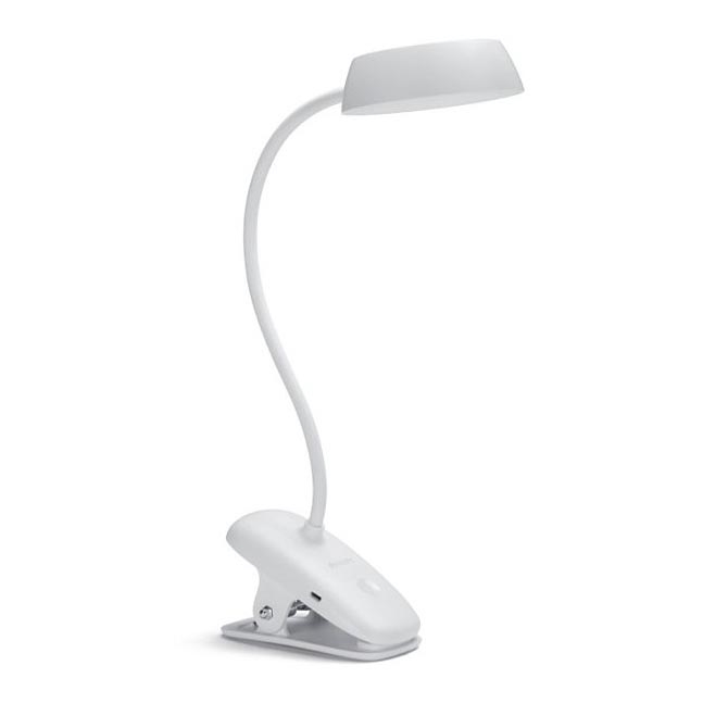 Philips - Dimbare LED-lamp met clip DONUTCLIP LED/3W/5V 1200 mAh CRI 90 wit