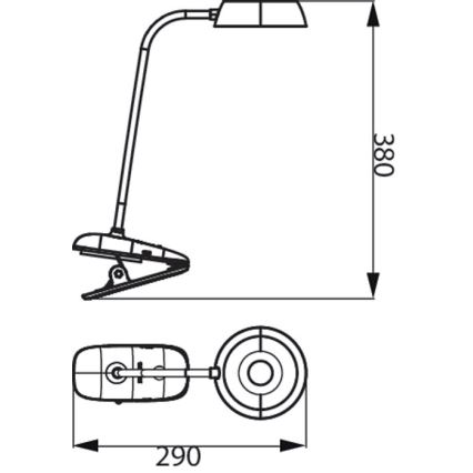 Philips - Dimbare LED Lamp met een Clip DONUTCLIP LED/3W/5V CRI 90 wit