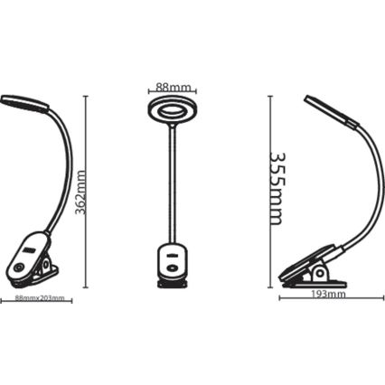 Philips - Dimbare LED lamp met klem LED/5W/5V CRI 90