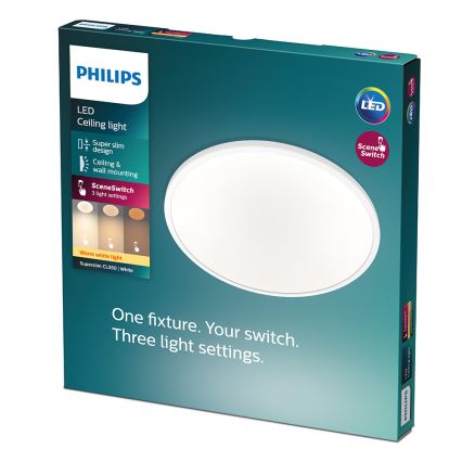 Philips - Dimbare LED Plafond Lamp 1xLED/15W/230V 2700K