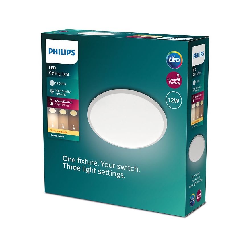 Philips - Dimbare LED Plafond Lamp SCENE SWITCH LED/12W/230V