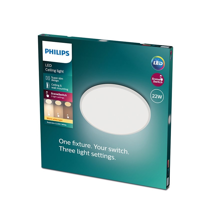 Philips - Dimbare LED Plafond Lamp SCENE SWITCH LED/22W/230V