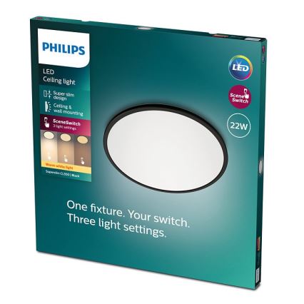 Philips - Dimbare LED Plafond Lamp SCENE SWITCH LED/22W/230V