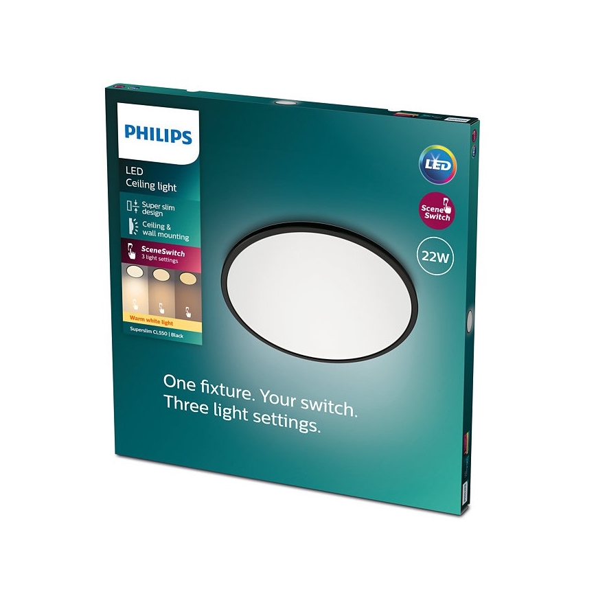 Philips - Dimbare LED Plafond Lamp SCENE SWITCH LED/22W/230V