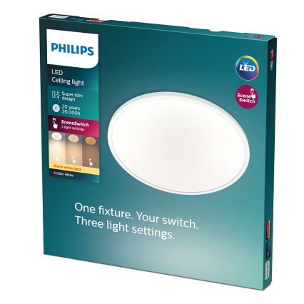 Philips - Dimbare LED-plafondlamp CLEAR LED/18W/230V 2700K