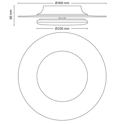 Philips- Dimbare LED Plafondlamp SCENE SWITCH LED/30W/230V 2700K zilver