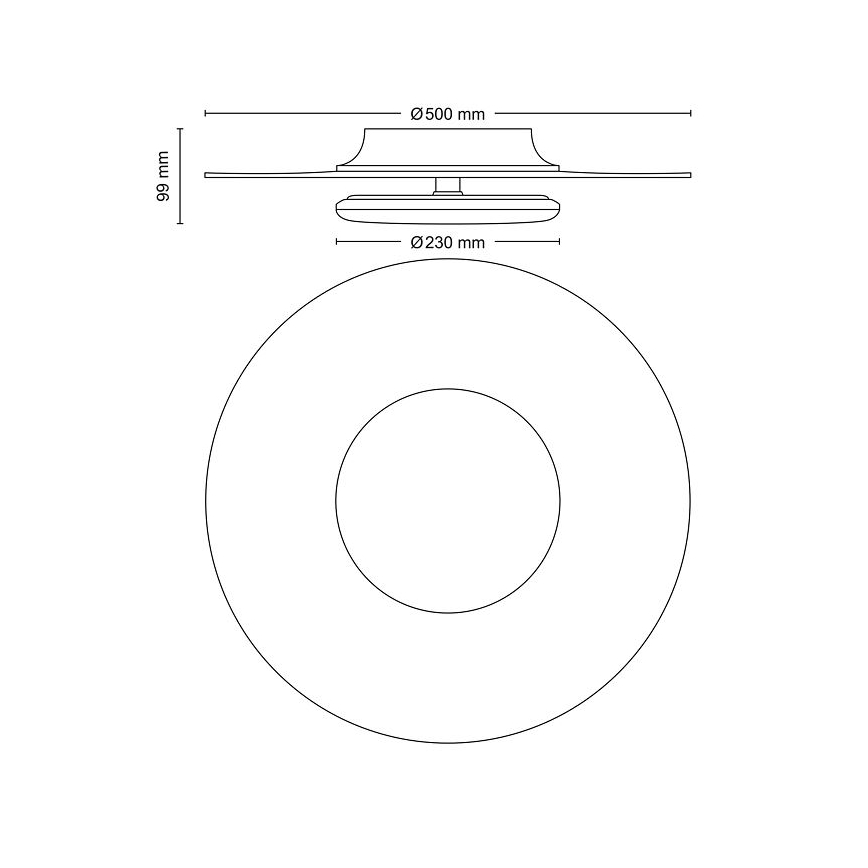 Philips- Dimbare LED Plafondlamp SCENE SWITCH LED/40W/230V 2700K zwart
