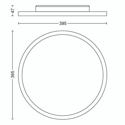 Philips - Dimbare LED plafondlamp Hue LED/19W/230V 2200-6500K + afstandsbediening