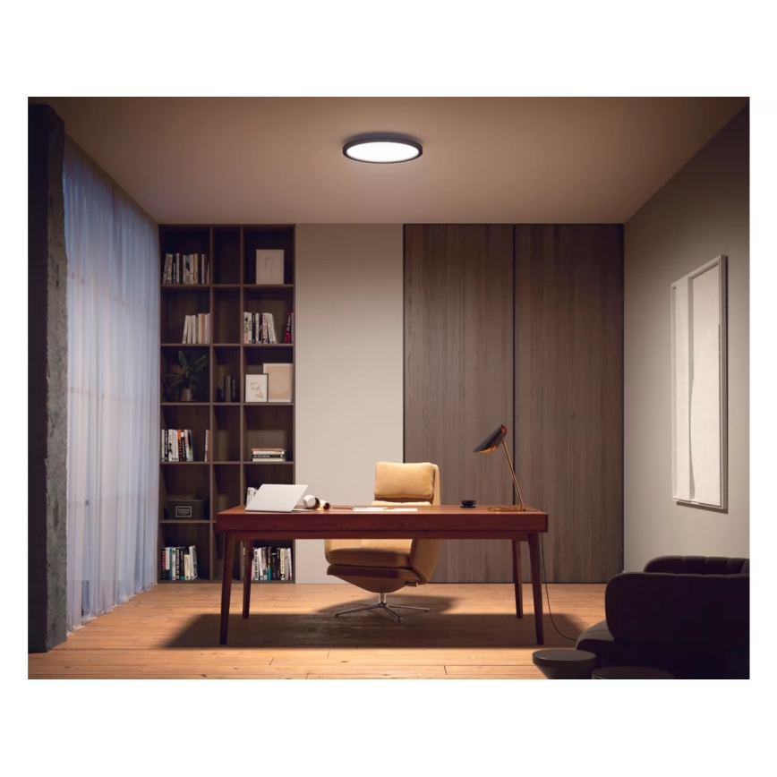 Philips - dimbare LED-plafondlamp Hue AURELLE LED/21W/230V 2200-6500K Ø 39,5 cm zwart