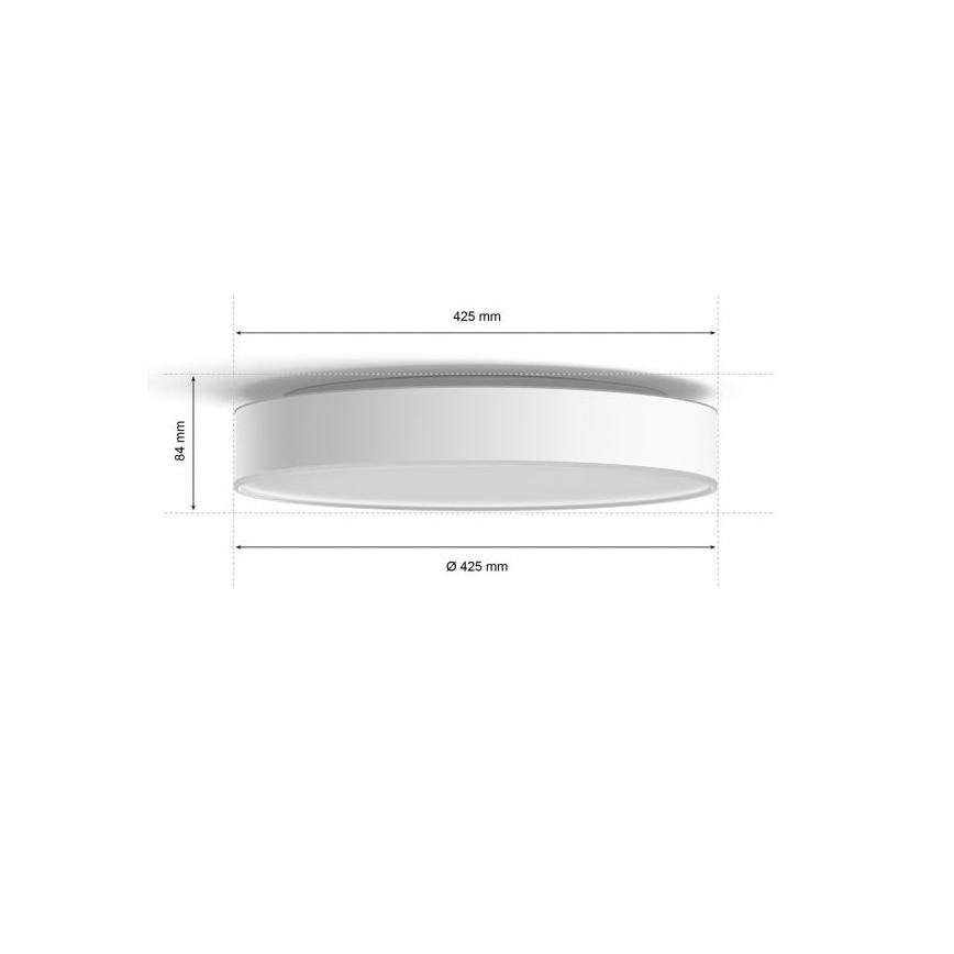 Philips - Dimbare LED plafondlamp Hue LED/33,5W/230V 2200-6500K diameter 425 mm wit + afstandsbediening