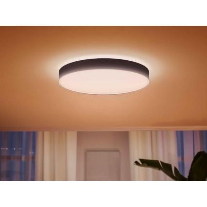 Philips - Dimbare LED plafondlamp Hue LED/48W/230V 2200-6500K diameter 551 mm zwart + afstandsbediening