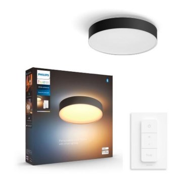 Philips - Dimbare LED plafondlamp Hue LED/19,2W/230V 2200-6500K Ø 381 mm zwart + afstandsbediening