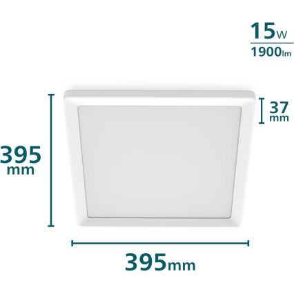 Philips - Dimbare LED-plafondlamp LED/15W/230V 2700K 39,5x39,5 cm