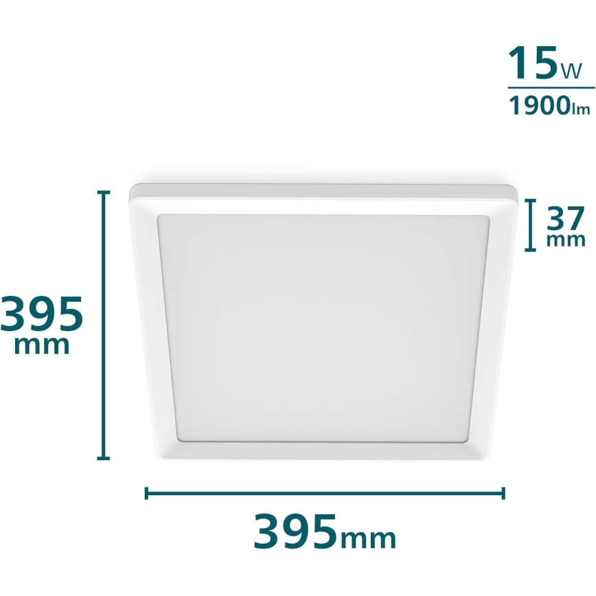 Philips - Dimbare LED-plafondlamp LED/15W/230V 2700K 39,5x39,5 cm