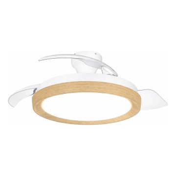 Philips - Dimbare LED-plafondlamp met ventilator BLISS LED/35W/230V bruin + afstandsbediening