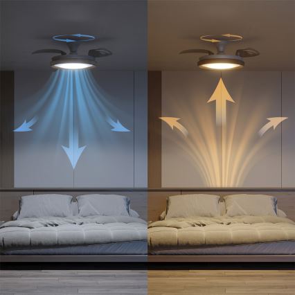 Philips - Dimbare LED-plafondlamp met ventilator BLISS LED/35W/230V bruin + afstandsbediening